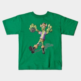 ZombieVikingFrankensteinBowler Kids T-Shirt